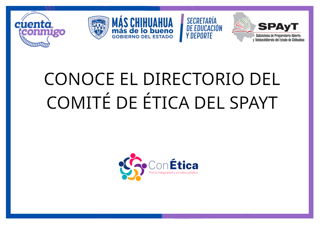 CONOCE EL DIRECTORIO DEL COMITÉ DE ÉTICA DEL SPAYT