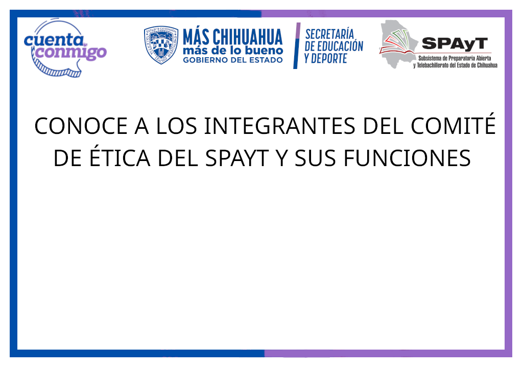 CONOCE A LOS INTEGRANTES DEL COMITÉ DE ÉTICA DEL SPAYT Y SUS FUNCIONES